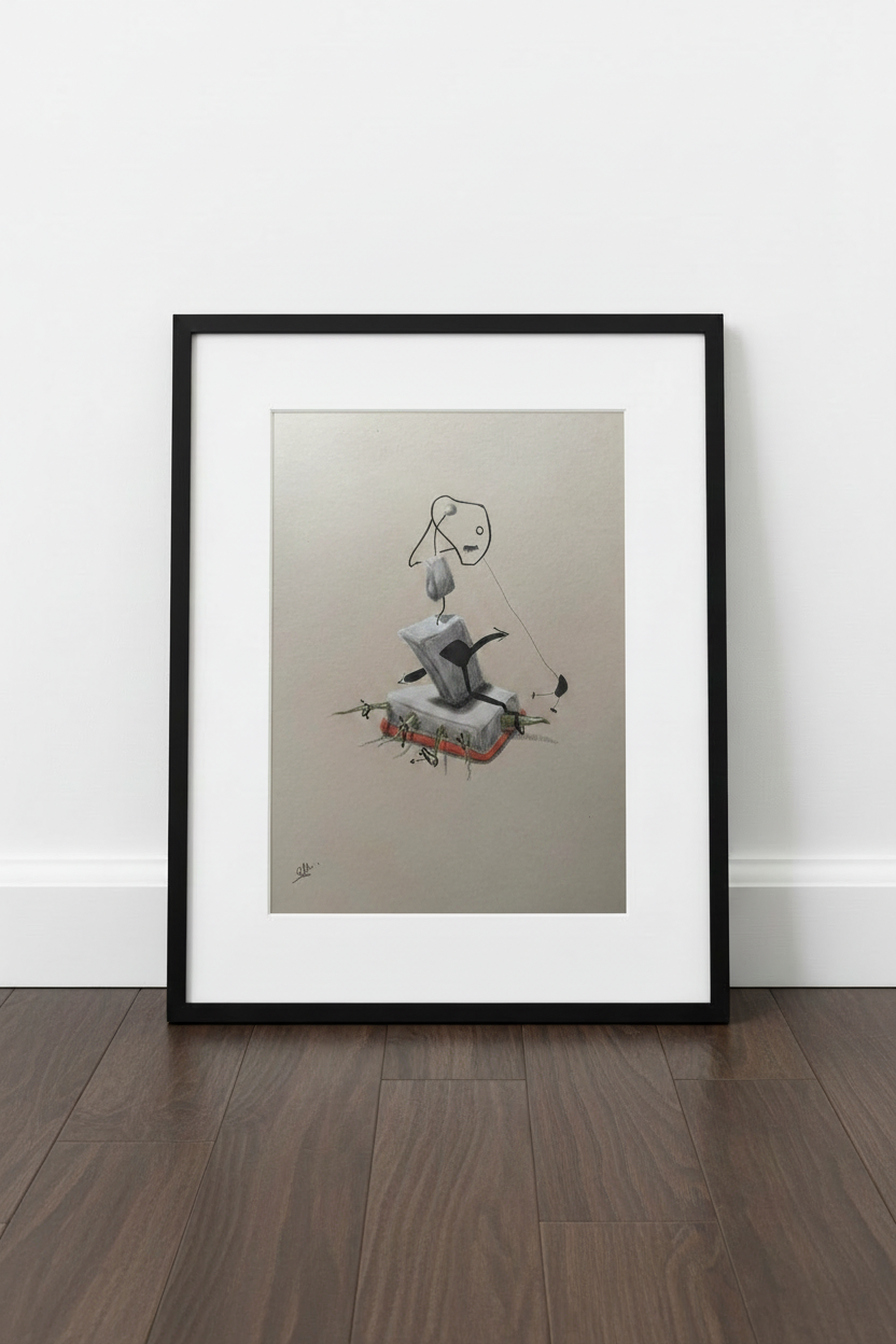 All is about time - framed print mockup