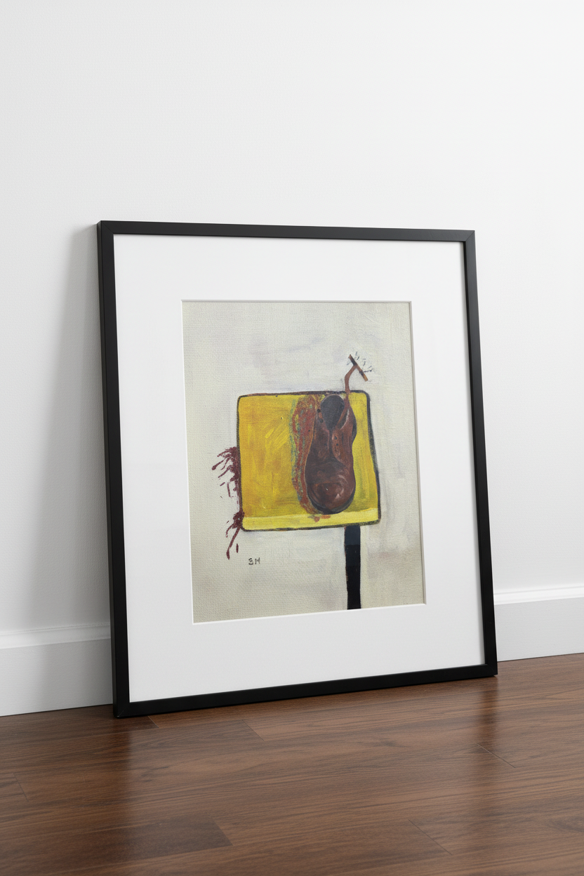 Growing in my shoes - framed print mockup