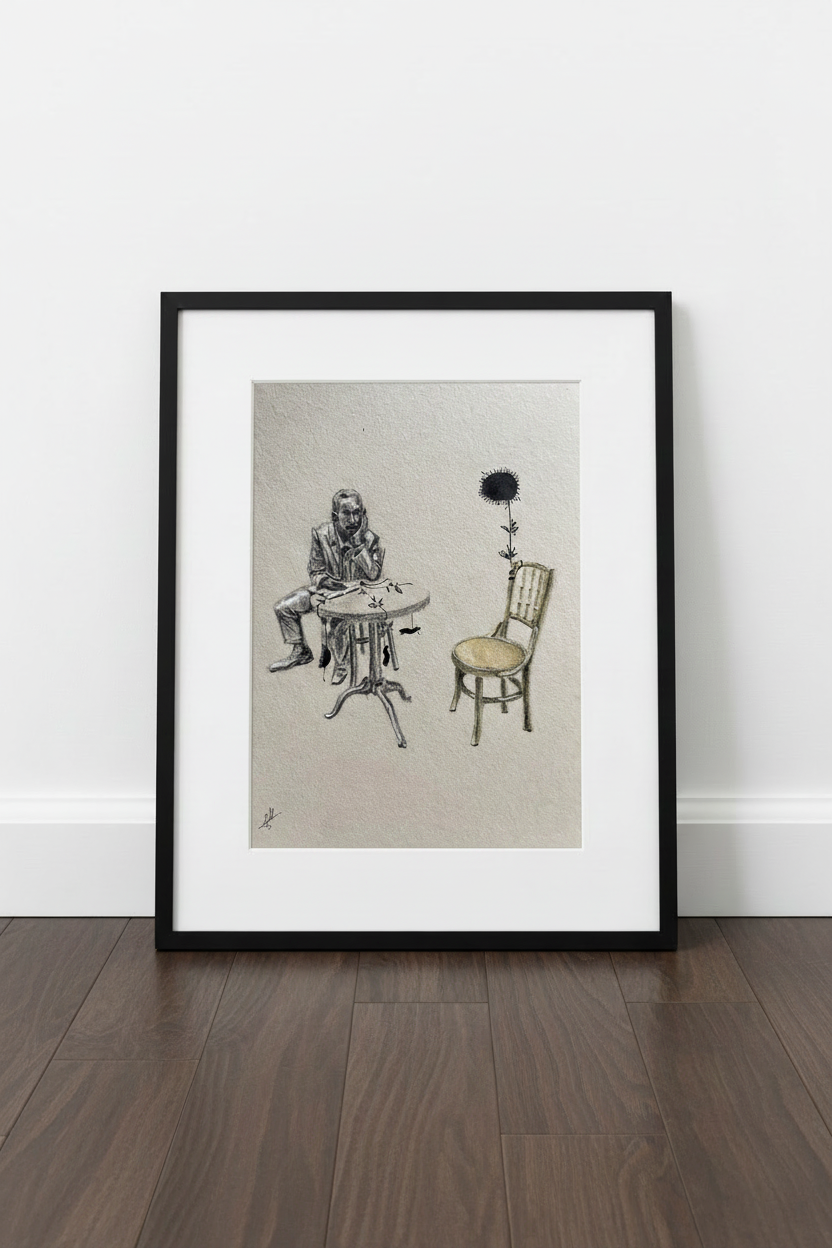 Somewhere in Budapest - framed print mockup