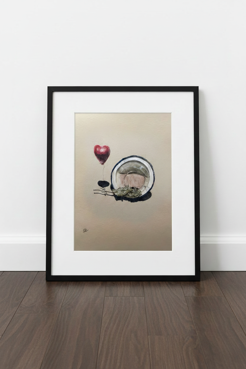 Love, time and hope - framed print mockup