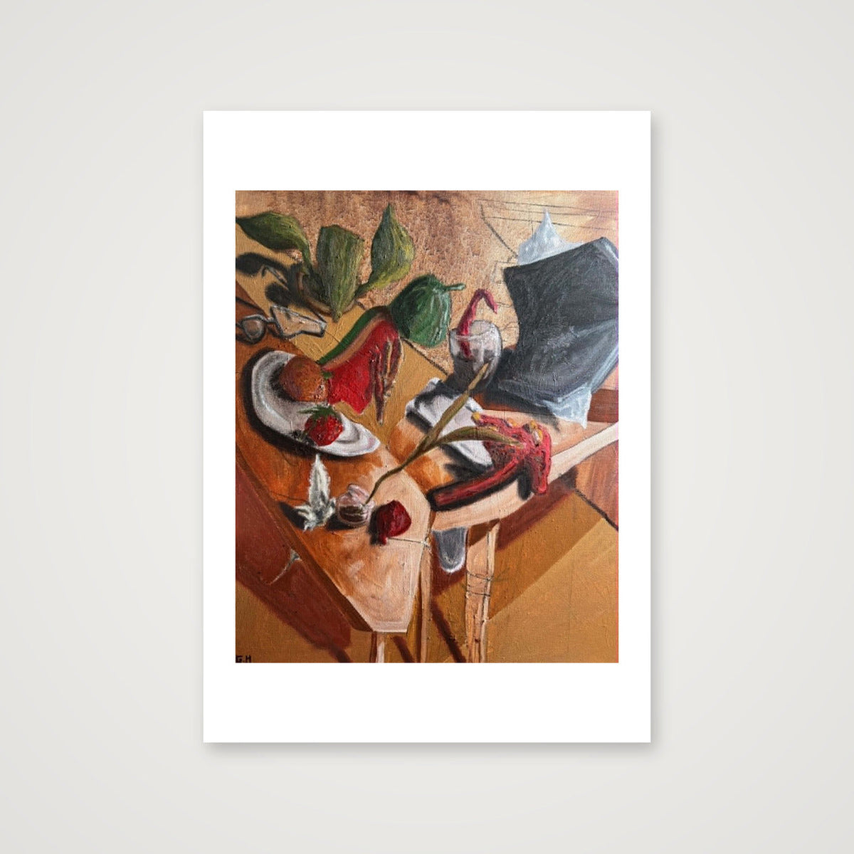 Surrealist table — A4 (21×30cm, 8×12") Print only