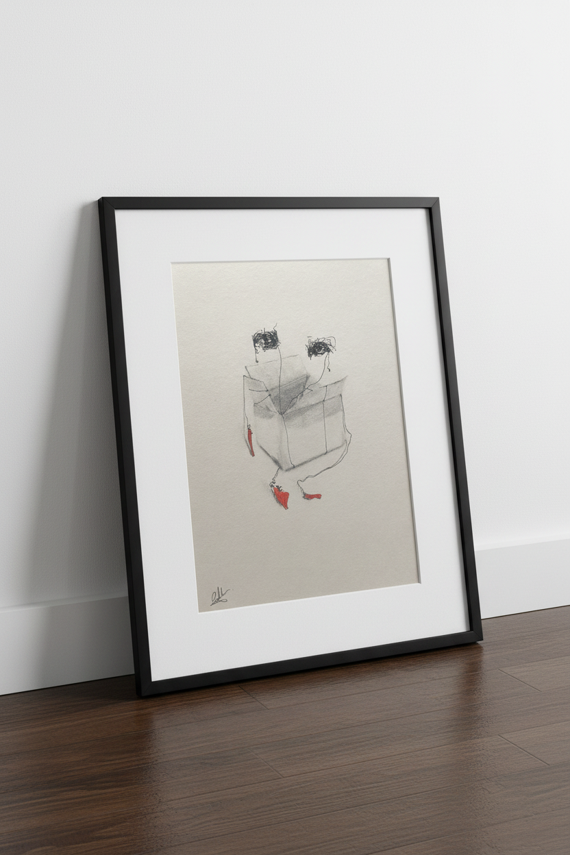 My little box - framed print mockup