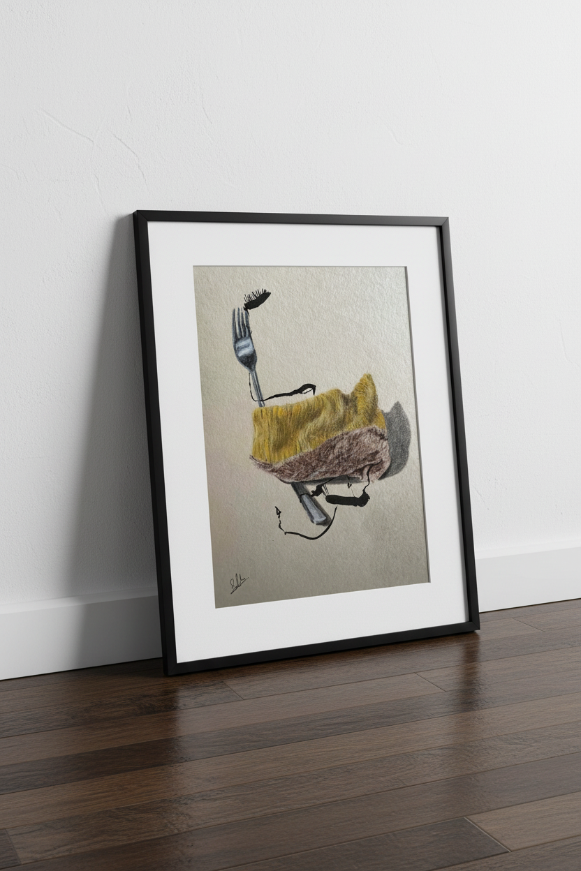 The gift - framed print mockup