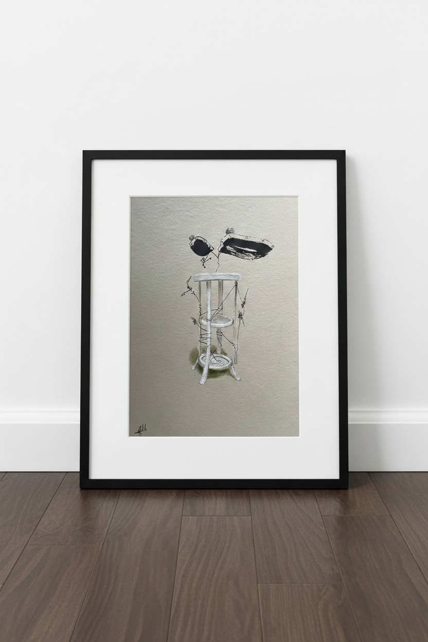 Time - framed print mockup
